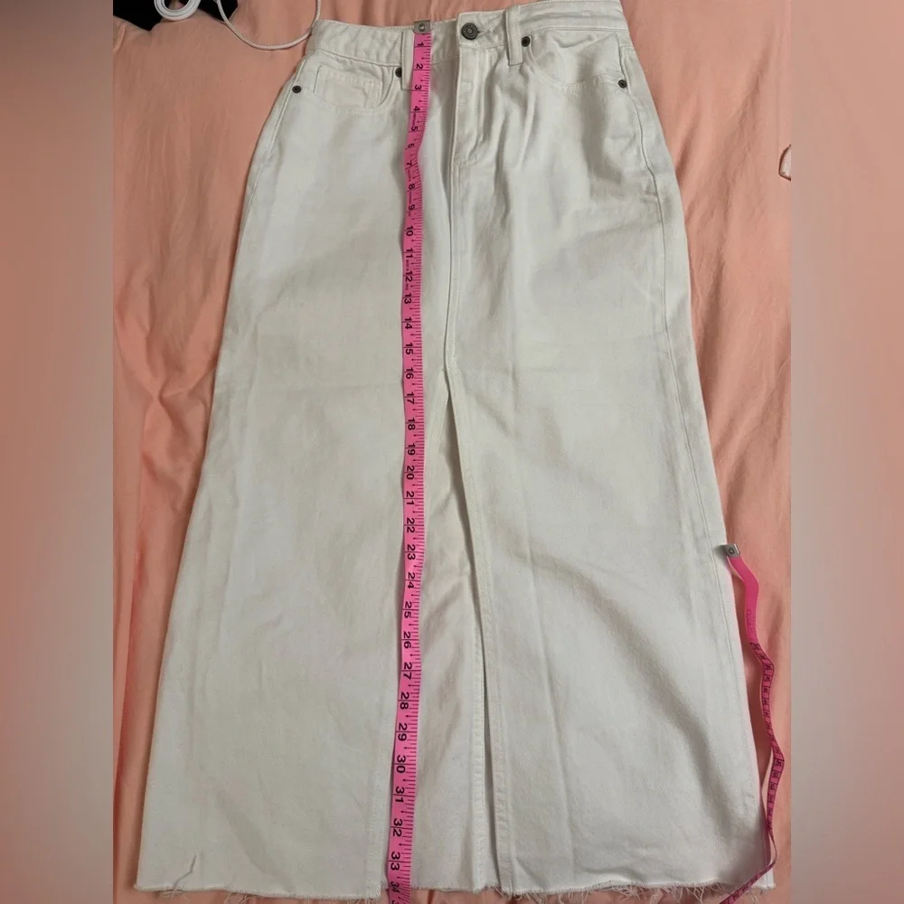 HIDDEN Peyton WHITE FRONT SLIT MIDI SKIRT - Women’s Large - Picture 14 of 14